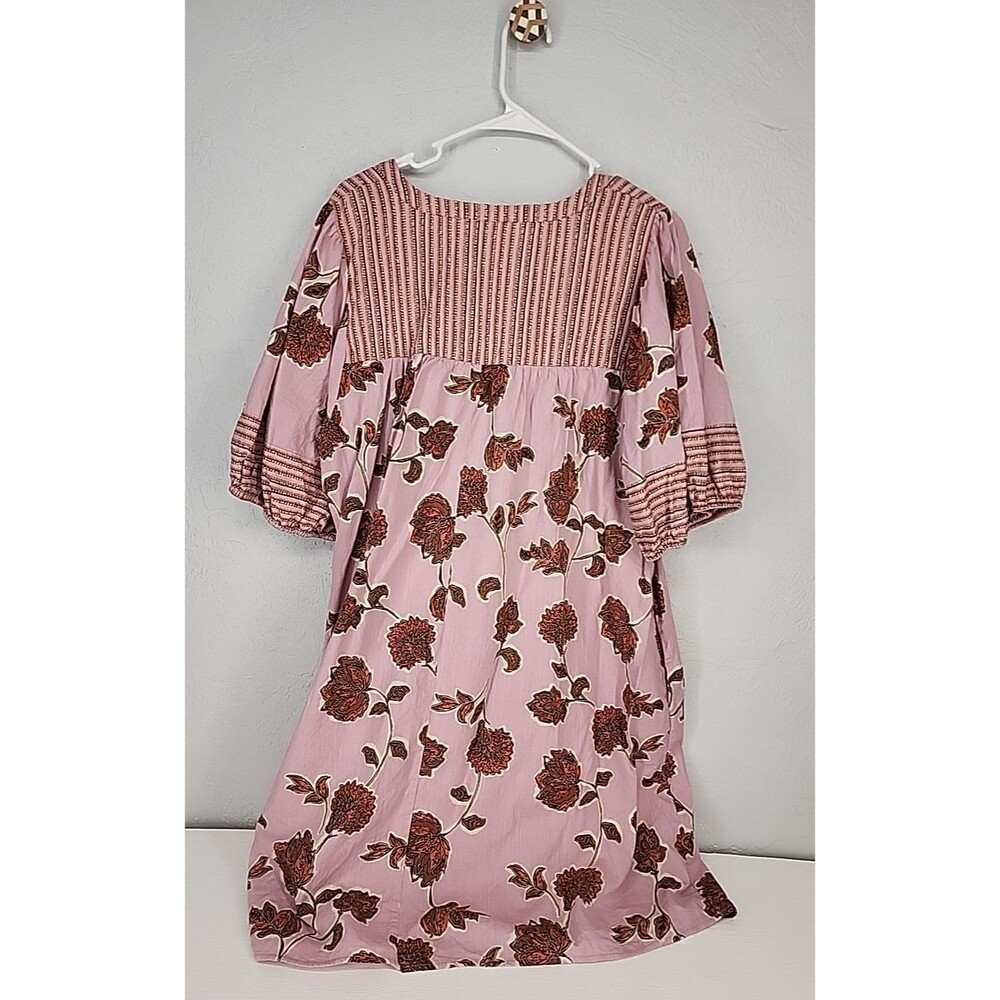 Knox Rose‎ XL | Boho Peasant Prairie Western Ditsy Floral Bubble Sleeve Dress - Picture 3 of 7